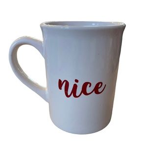 Naughty and/or Nice Red and White Christmas Coffee Mug